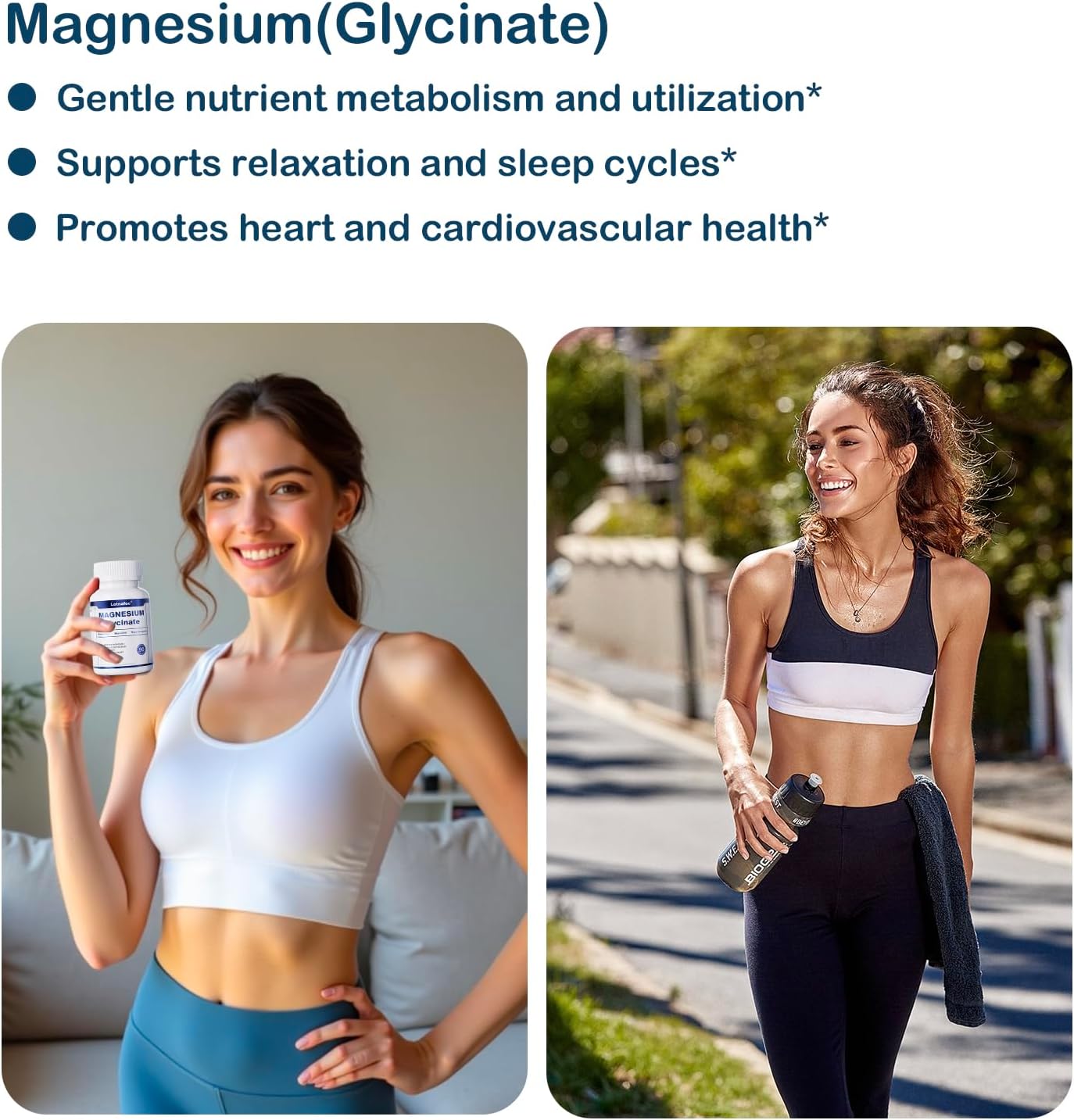 Magnesium Glycinate Capsules – Maximum Absorption Magnesium Supplement for Stress Relief, Deep Sleep, Muscle & Nerve Support, Heart Health & Calm Mood – Gentle, Non-GMO, 90 Capsules