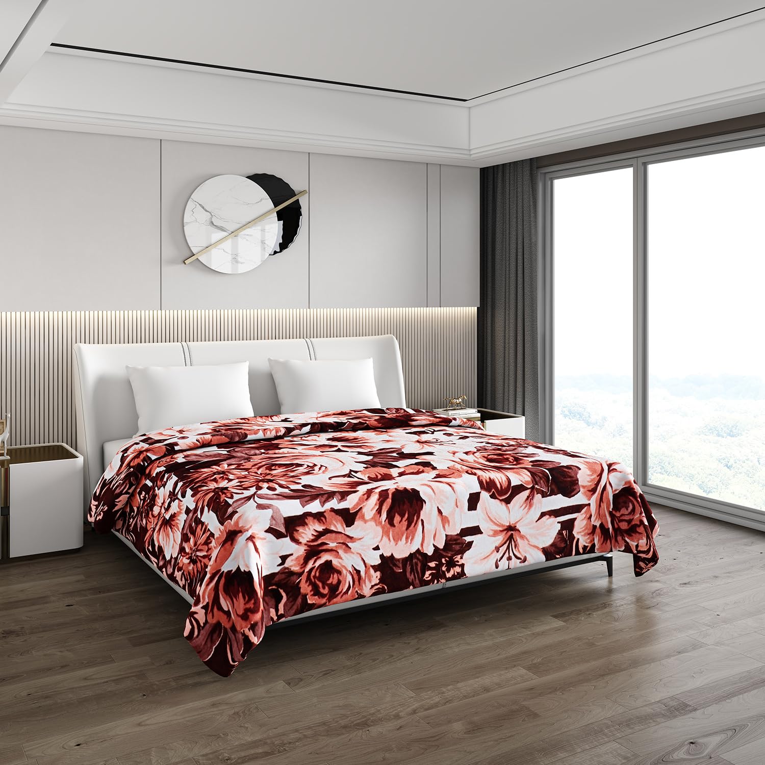 Monte Carlo Double Bed Heavy Winter Blanket Emilia 1000 GSM | 5.5 KG 2 Ply 1 Blanket (220 CM X 240 CM)-image-13