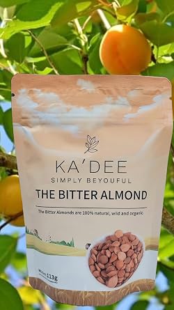 Organic Bitter Apricot Kernels 1/4 lb (4 oz), The Bitter Apricot Kernels (1/4Lb) 4oz The Bitter Almond 4oz Bitter Apricot Kernels Organic and Raw USDA Organic Certified Seeds, NON-GMO, Gluten Free, Resealable Bag