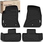YHTAUTO Automotive All Weather Floor Mats Compatible with Dodge Challenger 2011-2023 RWD Car Mats Custom Fit TPE Floor Liners Front & Back Seat, Black, Set of 4