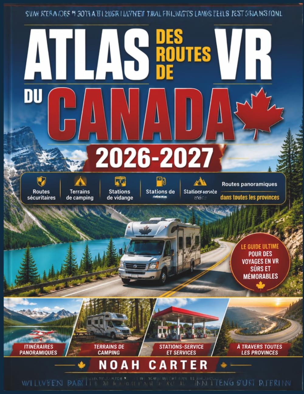 ATLAS DES ROUTES DE VR DU CANADA 2026–2027: Routes sécuritaires, terrains de camping, stations de vidange, stations-service et routes panoramiques dans toutes les provinces