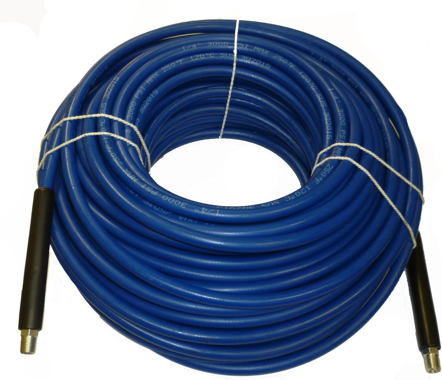 1/4" x 200' Blue Carpet Cleaning Solution Hose 3,000 PSI Vacuum And