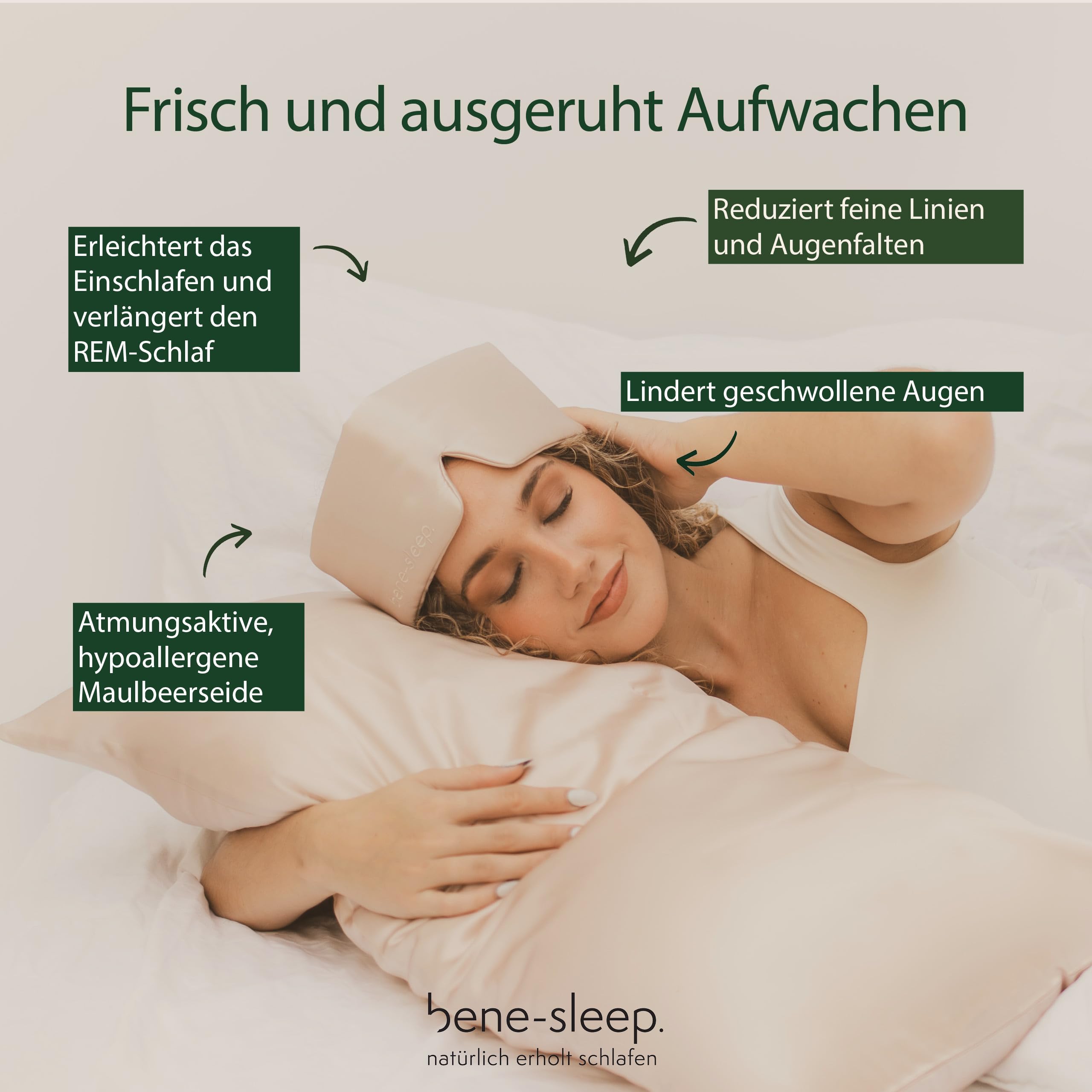 Mascherina per dormire in seta di alta qualità, 100% oscurante, morbida imbottitura, delicata sulla pelle, per un sonno riposante, per un sonno REM più lungo e un addormento più veloce