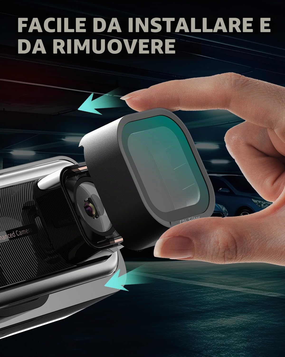 BOTSLAB Filtro polarizzazione circolare (CPL) per fotocamera anteriore Dual Dashcam G980H/G980H Pro, non per Dashcam G980H a 4 canali o 3 canali