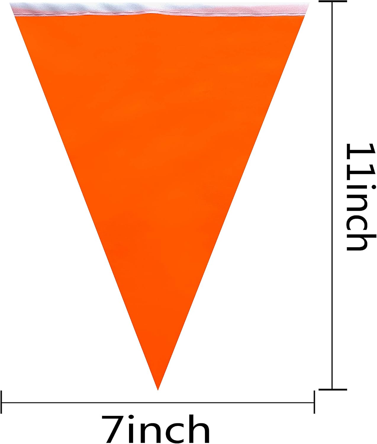 100 Feet Solid Orange Pennant Banner Flags String Triangle Bunting Flags,Decorations for Grand Opening,Birthday Party,Festival Celebration(Orange) image 2