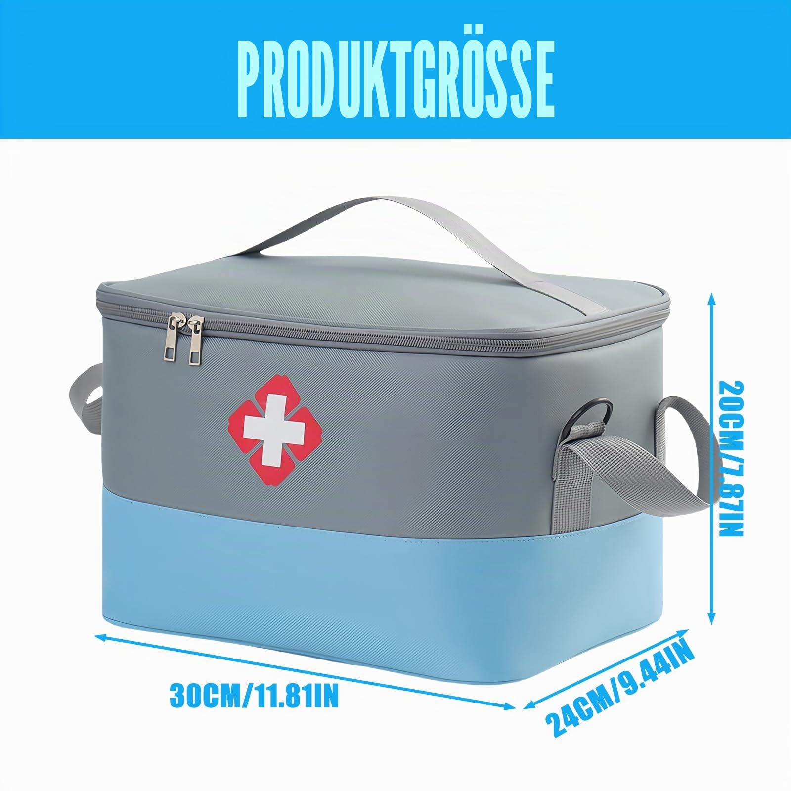 Medikamententasche Reise Große Kapazität Reiseapotheke Tasche Leer Medizintasche Wasserdichte Medikamenten Notfalltasche Erste Hilfe Tasche Medizin Aufbewahrungstasche Tragbar für Home Office Reise