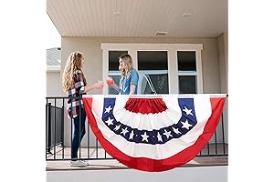 Festive Patriotic Pleated Fan Flags for 4th of July Parade Floats
