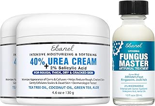 Ebanel Bundle of Fungus Treatment 1 Oz, and 2 Pack 40% Urea Cream 4.6 Oz