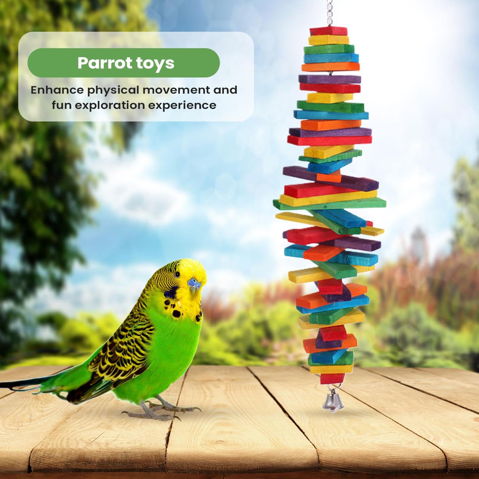 Juguetes para Aves y Accesorios Accesorios para Aves con Campana | Juguetes de Forrajeo para Pájaros con Campana Para Agapornis Cacatúa Ninfa Guacamayo Mirlo Y Otras Aves De Familia