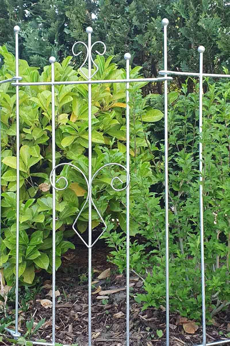 KUHEIGA Beetzaun Metall Steckzaun Verzinkt Breite 120cm verlängerbar Metallzaun Zaunelement