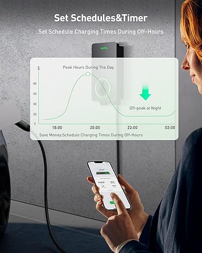 Miniatura 4 de Autel Cargador inteligente para vehículos eléctricos (EV) para el hogar de hasta 50 amperios, 240 V, estación de carga de automóvil para interiores
