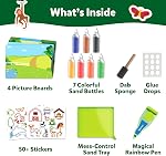 Skillmatics Sand Art Activity - Mess-Controlled DIY Animal Craft Kit with 50+ Colorful Stickers, Creative Arts & Crafts for Kids, Fun Hands-On Activity, Gifts for Ages 4, 5, 6, 7, 8, 9, 10
