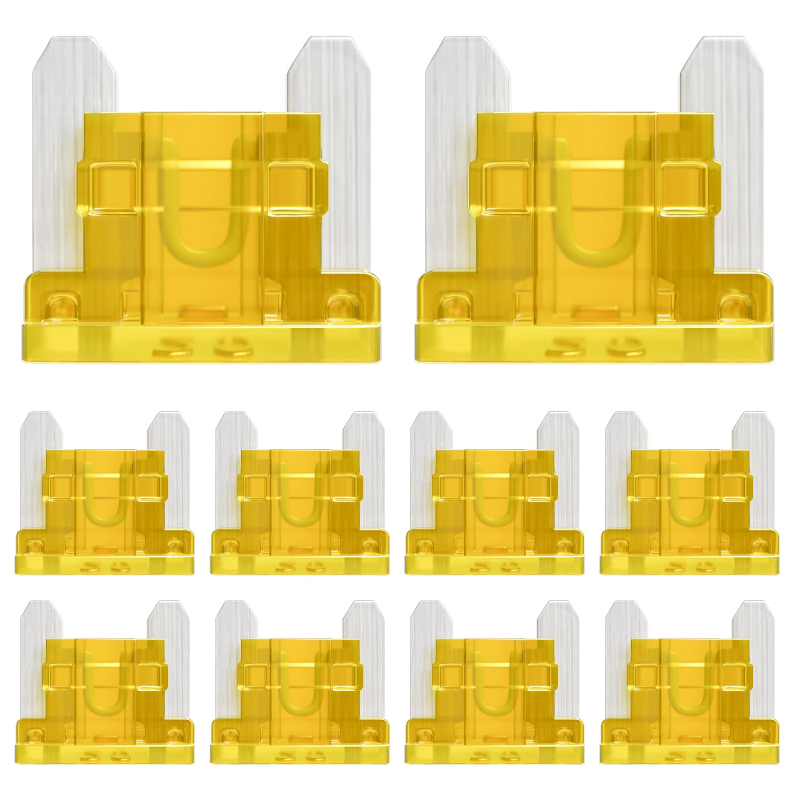 ALLECIN 20A Low Profile Mini Fuse 20 Amp Micro Car Fuses 20Amp Auto Blade Fusible Automotive Fusibles para Carro for RV Boat Automobile Truck (Pack of