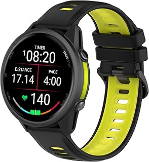 22MM ウォッチバンド compatible with Garmin Forerunner 970/935/945/955/965/265/255/265 Music/255 Music/Vivoactive 4/Venu 3/Forerunner 570 47MM ソフトシリコン スポーツストラップ 交換バンド