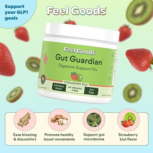 Miniatura 2 de Feel Goods Gut Guardian, Mezcla de bebida en polvo para la salud digestiva, polvo de fibra probiótica con prebióticos y L glutamina para la salud