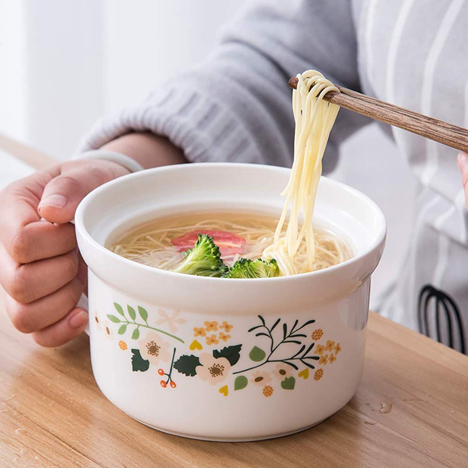 Aufbewahrungsschalen Keramische Ramen-Suppe Terrinen-Tassen im japanischen Stil Mittagessen