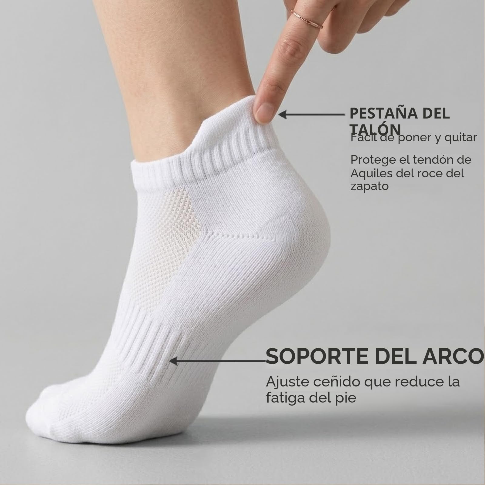 5 Pares Calcetines Tobilleros Mujer - Verano Deporte Running Calcetines Cortos de Algodón transpirable
