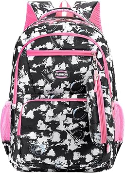JiaYou Girls Primary School Daypack Soft Breathable Elementary School BackpackBlack,30 Liters