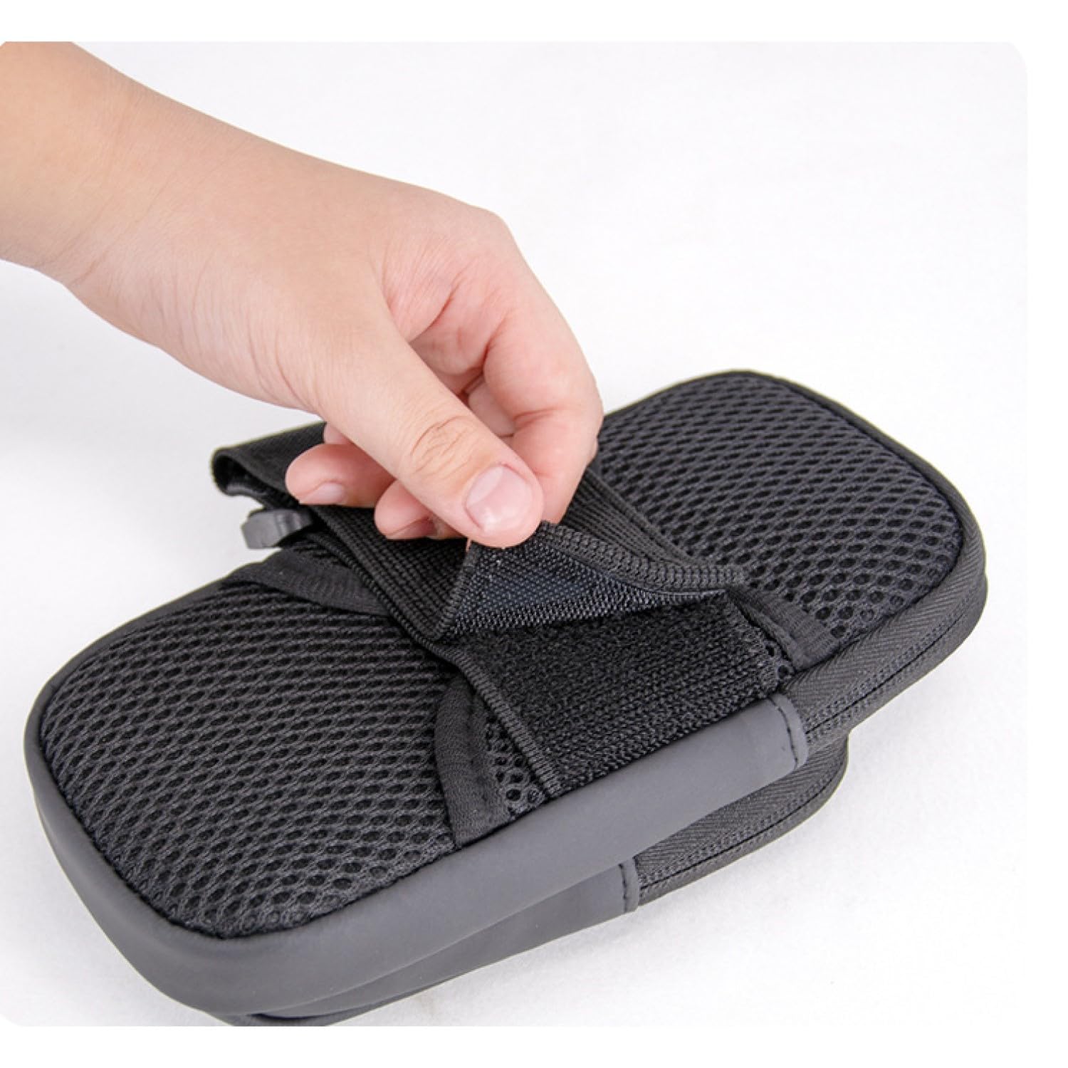 Armband Armtasche, Sport Laufen Doppel Reißverschluss Sportarmband, Leichtes Armband-Bügel-Halter-Beutel, Bequeme Handy-Armband-Hülle, Sport-Handy-Armband-Halter-Bügel, Radfahren Armtasche (Schwarz)