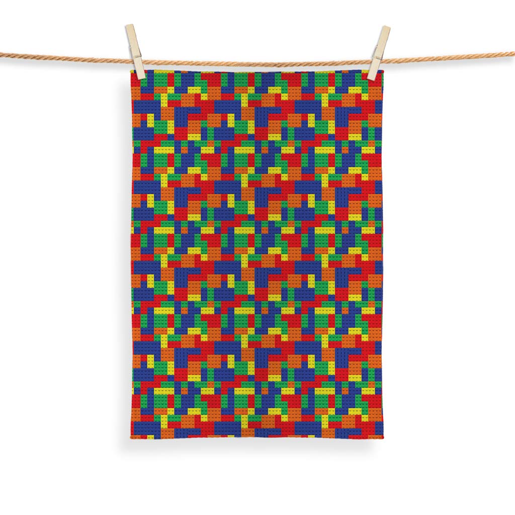 L&S PRINTS FOAM DESIGNS Lego Design - Tea Towel