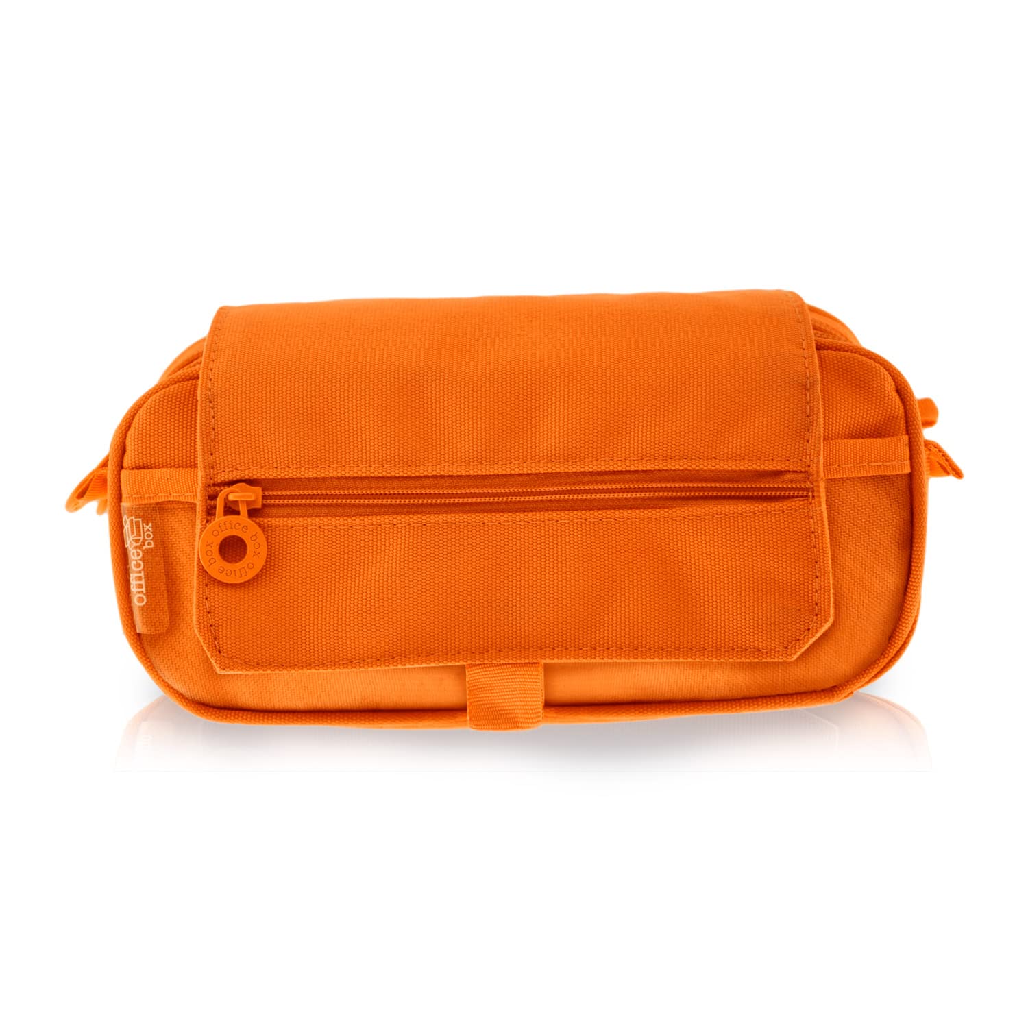 Colorline 58311 – 3 Compartment Pencil Pouch with Wide Compartments, Zip Closures, Multi-Purpose Case for School Supplies Various Colours. Size: 22 x 11 x 9cm orange
