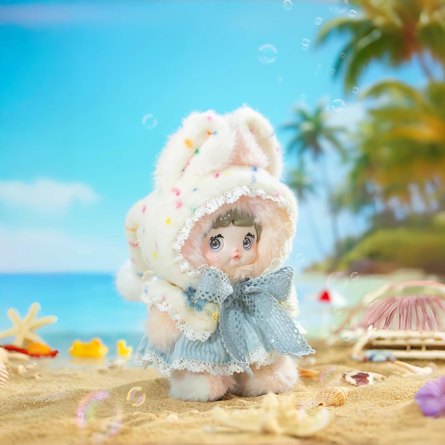 (Official License) Nommi-Weather Forecast Series Plush Blind Box, Plush Doll with Bowknot & Lace Dress, Cute Healing Stuffed Animal for Kids Room Decor & Gift