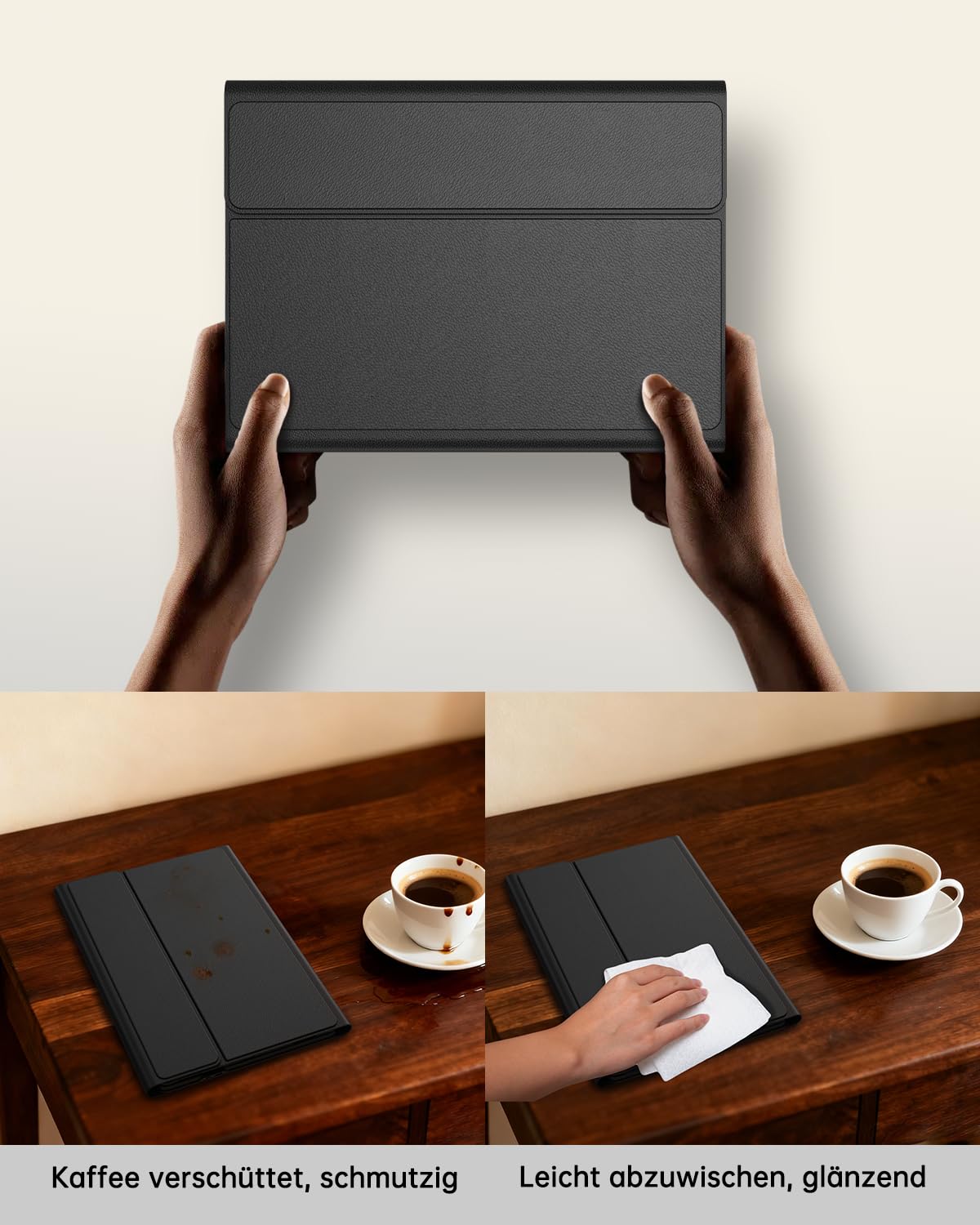 ROOFEI für Lenovo Idea Tab Plus 12,1 Zoll 2025 Hülle mit QWERTZ Tastatur - Regenbogen-Hintergrundbeleuchtung Magnetisch Abnehmbar Tastatur mit Trackpad für Lenovo Idea Tab Plus 12,1" Tablet TB365FC