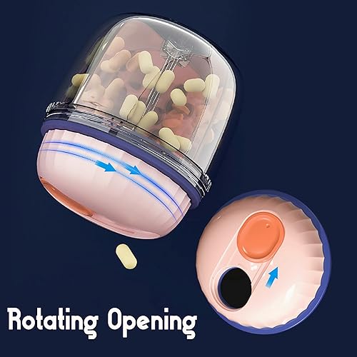 Vista 47 de MURRI&MURRDI Pastillero organizador de 7 días con 28 celdas, gran pastillero semanal para 4 compartimentos diarios, pastillero de viaje a prueba