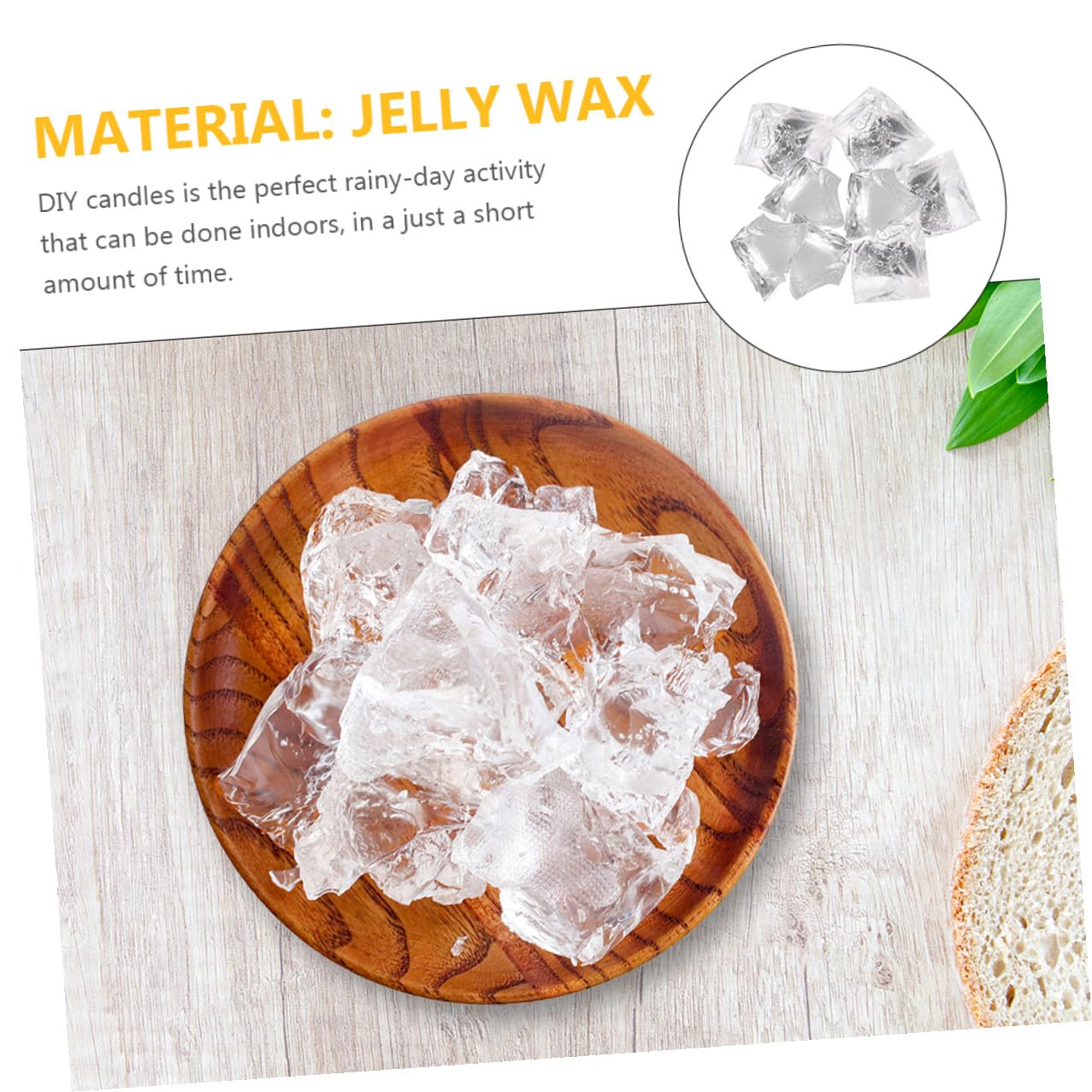 LIFKOME Cera Natural para Hacer Velas Diy, 1 Bolsa de Cera Transparente para Manualidades, Adecuado para Actividades en Días Lluviosos y Fabricación de Velas Artesanales