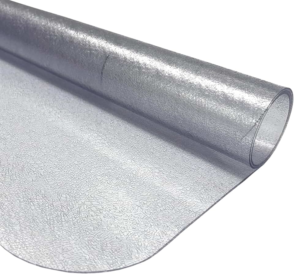 Kapazi Tapete Protetor de Piso Flexível Transparente 85x120cm para Cadeira Escritório Residencia Antiderrapante Fácil de Limpar Resistente