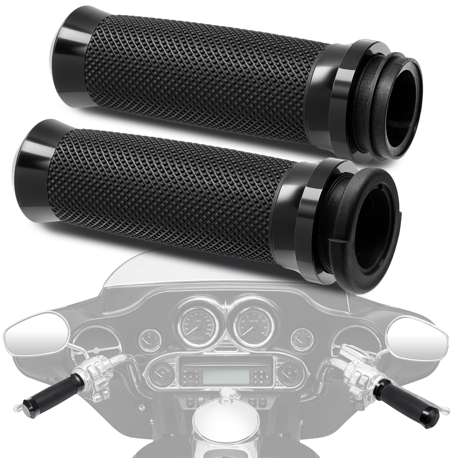 Benlari Motorcycle Handlebar Grips Electronic Throttle Control Hand Grips Fits for Harley2016-2017 FXDLS /2016-2024 Softail/2011-2012 FLSTSE/’14-’15 FLSTNSE/2013-2014 FXSBSE, ’16-’17 FXSE and Trike