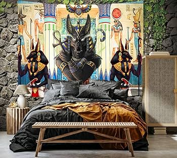 Amazon.co.jp: NTERC 古代エジプトタペストリー エジプト宮殿 アヌビス