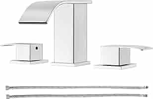 瀑布27 Qomolangma Waterfall Bathroom Faucet, Brushed Nickel Modern