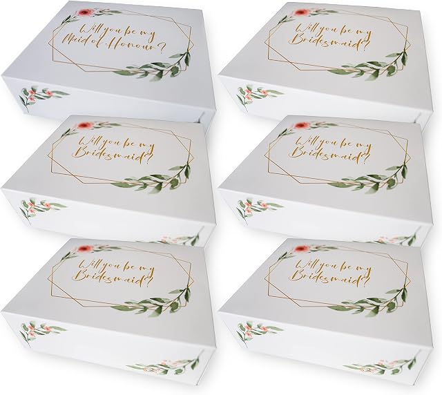 Will You be My Bridesmaid/Maid of Honour Box - 5 x"Will You be My Bridesmaid" Boxes and 1 x"Will You be My Maid of Honour" Box