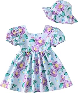 Toddler Baby Girl Dresses Summer Clothes Boho Short Sleeve Dress Ruffle Infant Sundress Cute Girls Outfit - Buy now