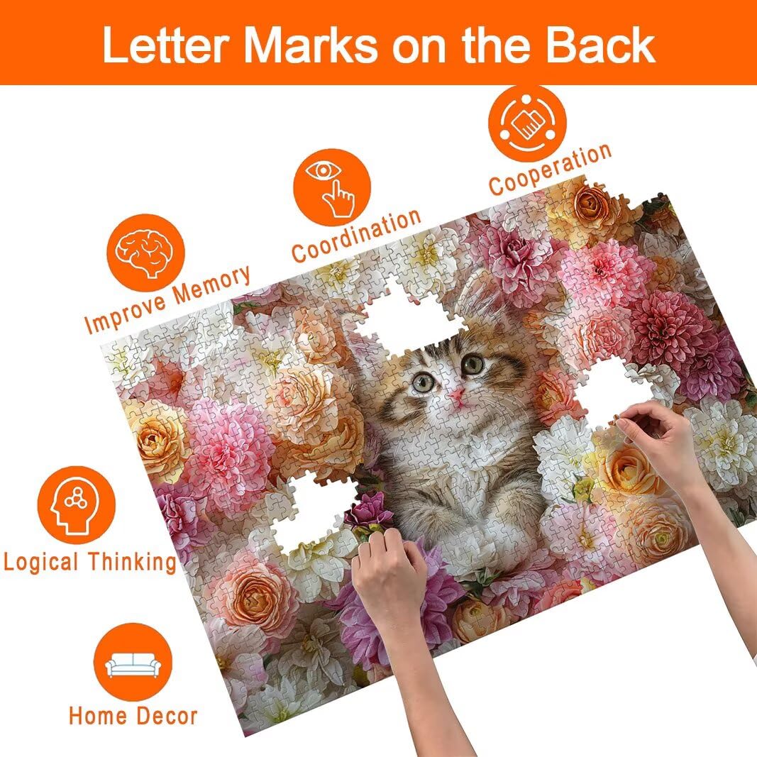 Puzzle Gatto, Puzzle 5000 Pezzi Adulti per Decor, Regalo Donna/Uomo -8910