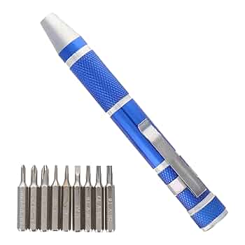 Amazon | trad 9pcs.精密ドライバーセット ペン型差換式 ブルー