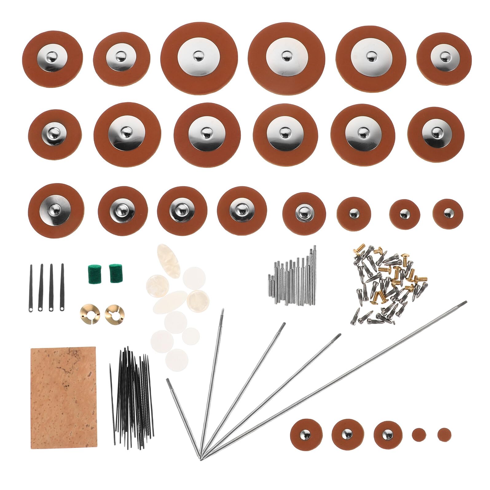 Reparaturset Inklusive Druckplatten und Kork für Tenorsaxophon mit Metall und Kunststoffteilen für Konzerte und Persönliche Übung