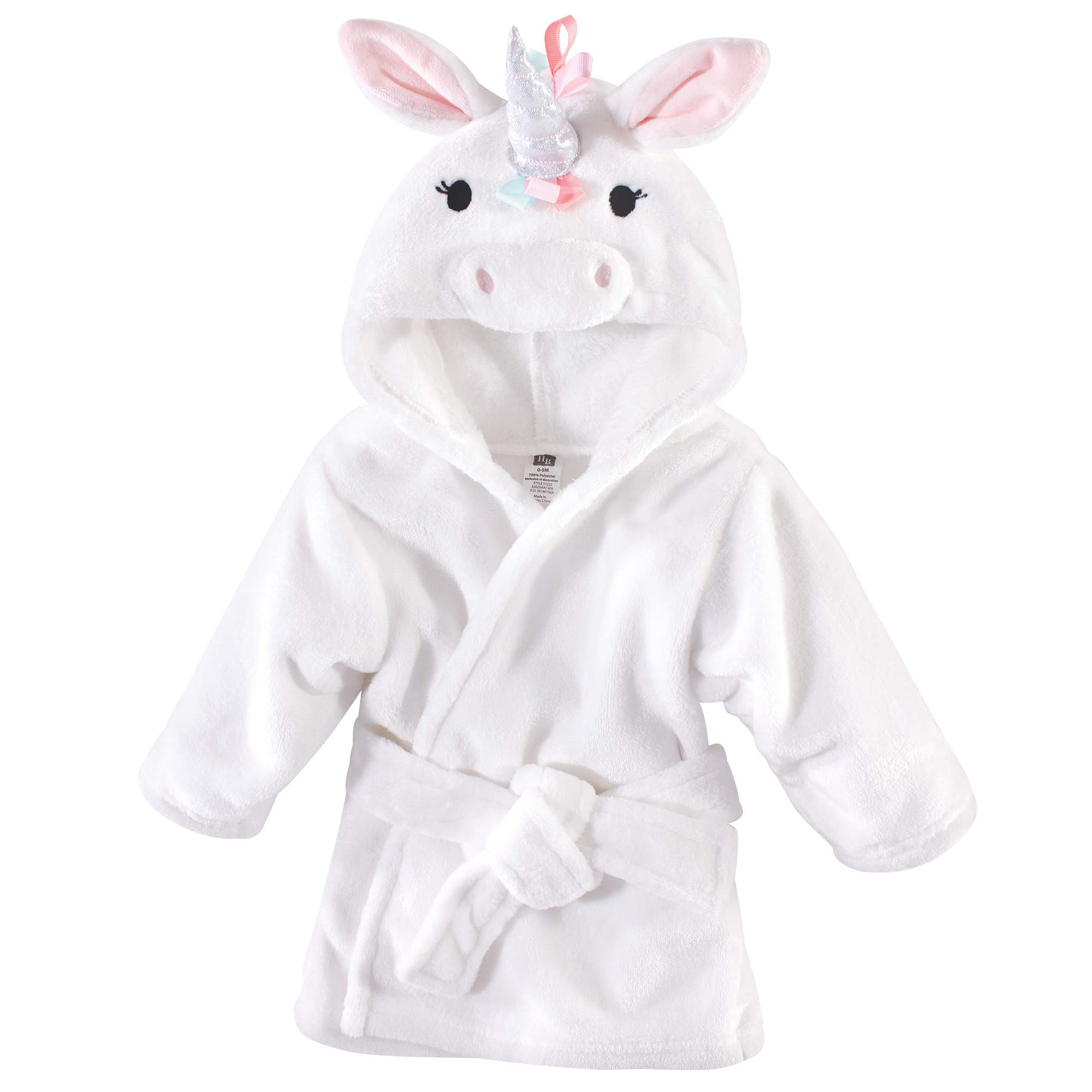 Hudson Baby Unisex Baby Plush Animal Face Bathrobe