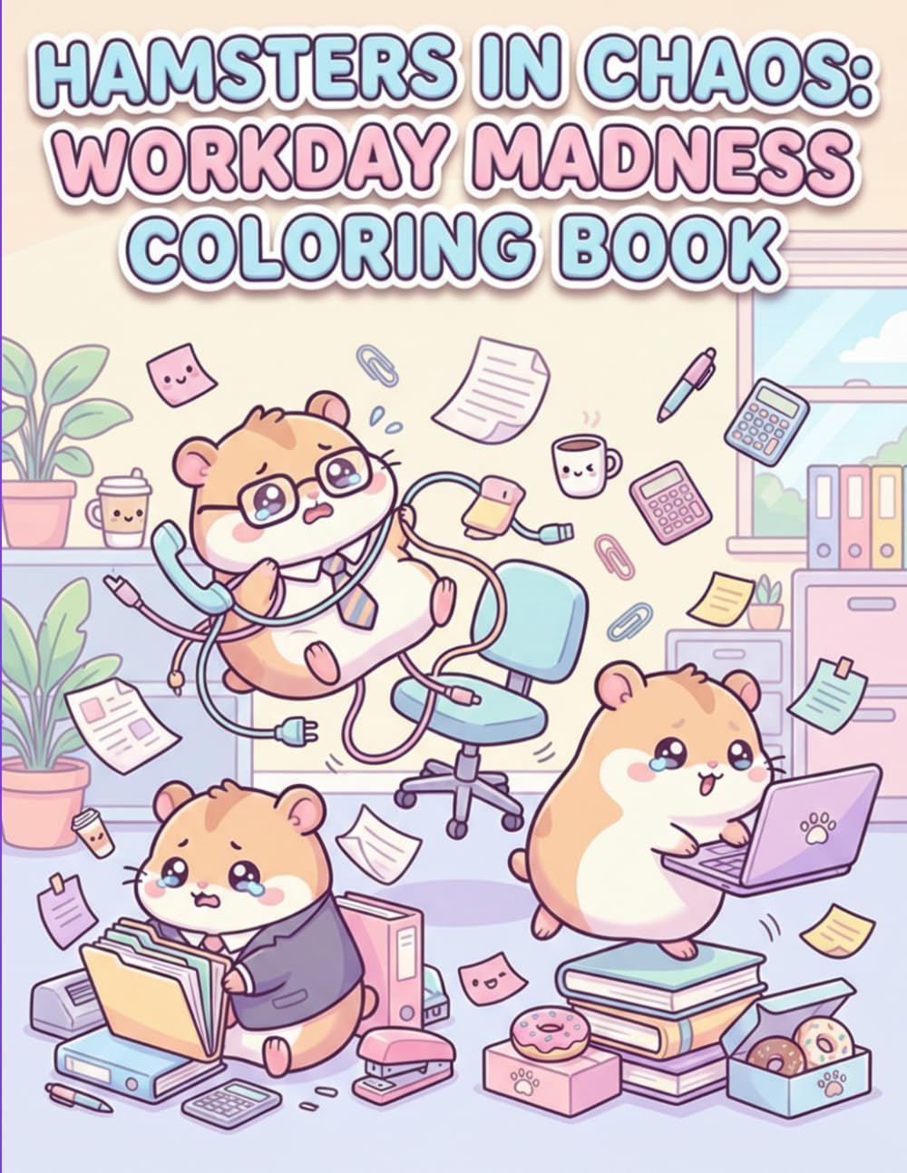 Hamsters in Chaos: Workday Madness Coloring Book: Cute & Quirky Workplace Madness – A Hilarious Stress-Relief Coloring Book of Business Hamsters in Suits, Boardroom Blunders & Office Mayhem