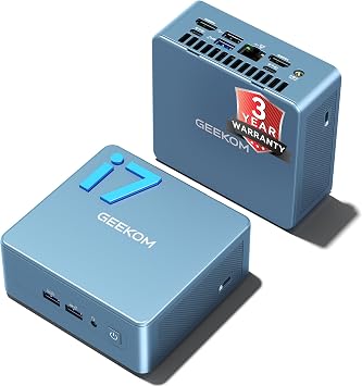 GEEKOM IT13 Mini Desktop PC 13th Gen Intel Core i7-13620H, 32GB RAM&1TB SSD | Intel UHD Graphics|4Screen 8K Display|USB 4.0|WiFi 6E&BT5.2|Mini Desktop Computer for OfficeEducationCoding&Game