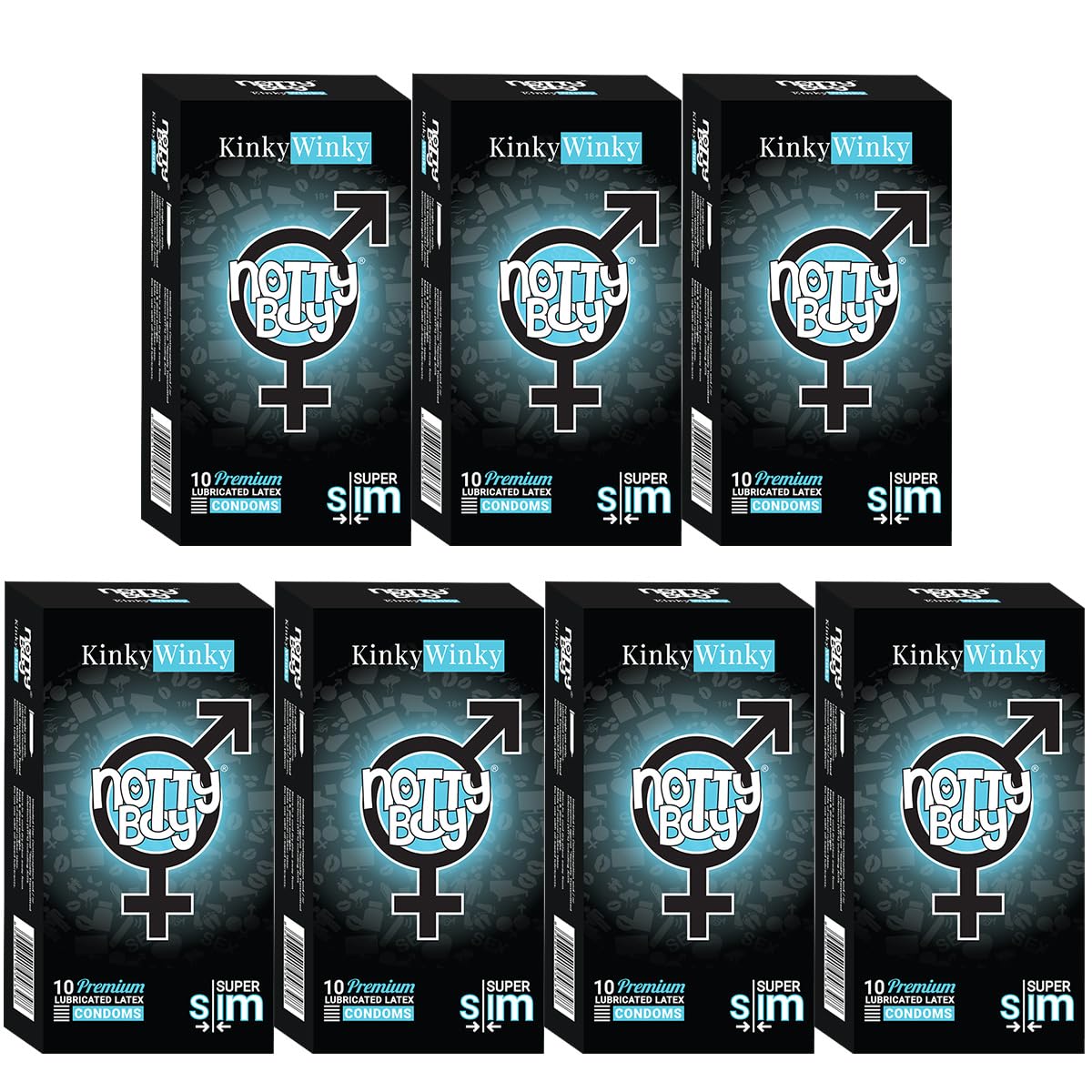 NOTTY BOY Ultra Thin Super Slim Condoms For Men - 70 Pieces (Pack of 7) Proper Fit | Extra Sensitive and Transparent, Natural-Feeling, Microfit and Regular-image-2