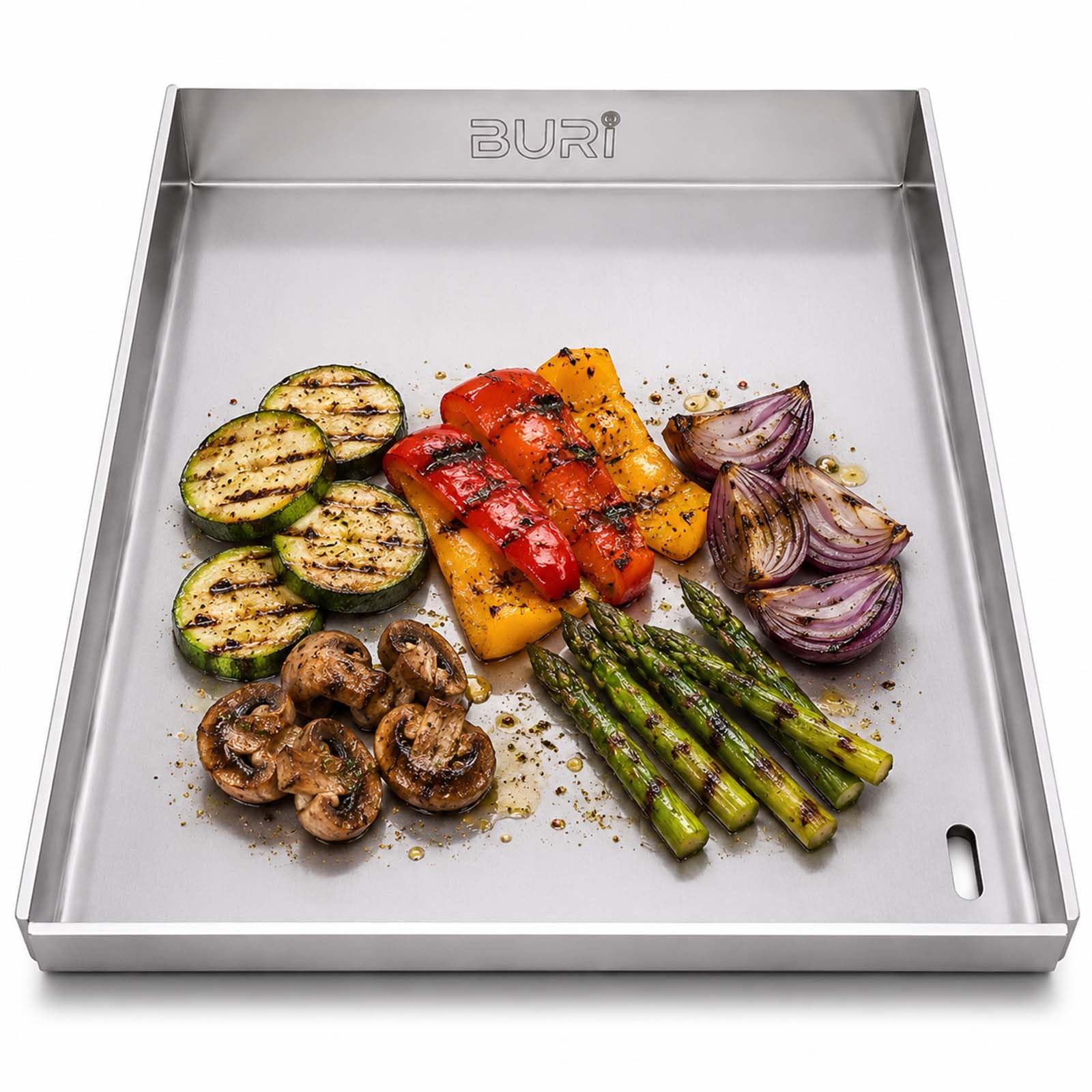 Piastra 1, 30 x 20 cm, con scarico del grasso, compatibile con Outdoorchef Heat X