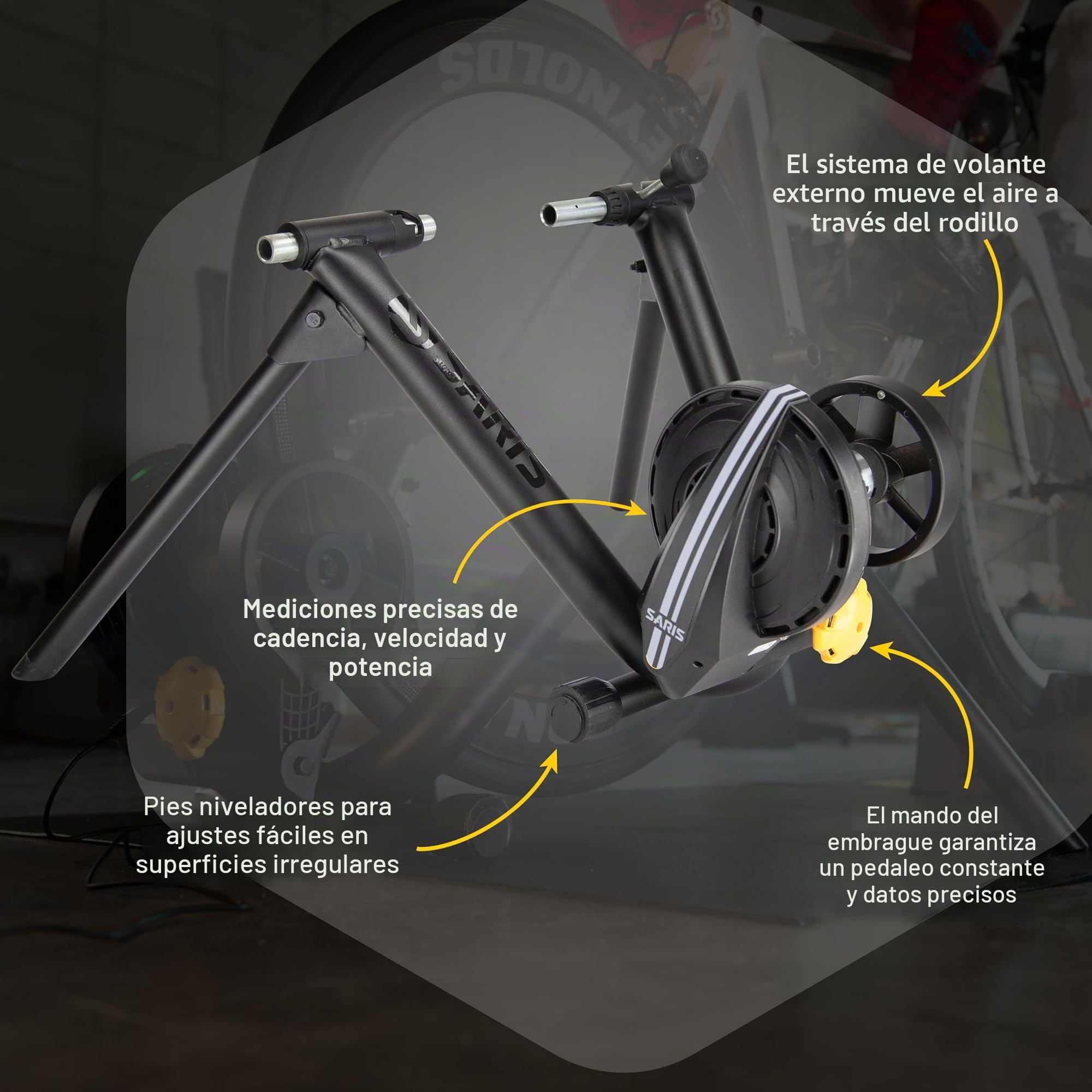 Saris M2 Entrenador Inteligente de Bicicleta de Resistencia electromagnética para Interiores, Compatible con la aplicación Zwift