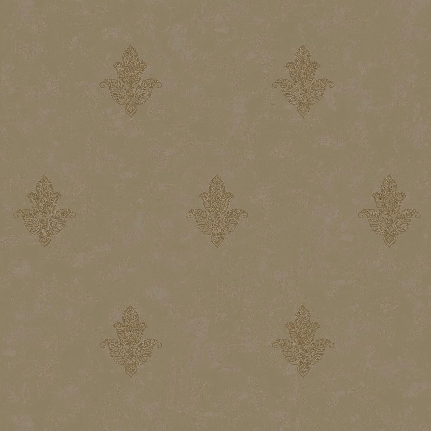 Galerie 7016 Emporium Mehndi Motif Wallpaper, Beige/Gold, 10m x 53cm