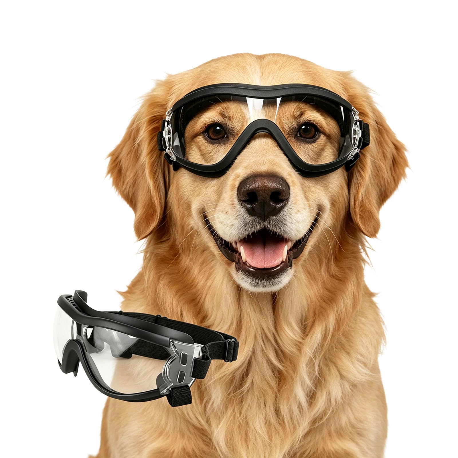 Enjoying Clear Dog Goggles