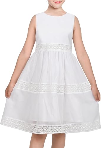 Sunny Fashion Girls Dress Blue Flower Print