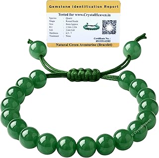 Certified Crystal Bracelet for Women Men with Healing Crystal and Reiki Stone - Original Authentic Gemstone Adjustable Beaded Bracelet for Money, Wealth Success & Positive Energy