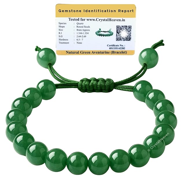 Certified Crystal Bracelet for Women Men with Healing Crystal and Reiki Stone