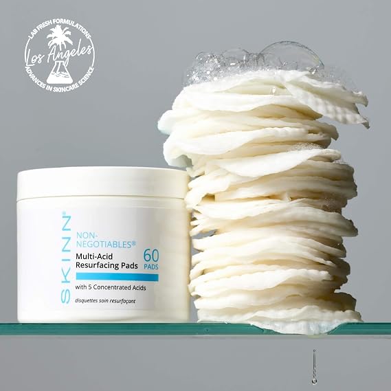 SKINN Multi-Acid Resurfacing Pads with AHA BHA - 60 Pads